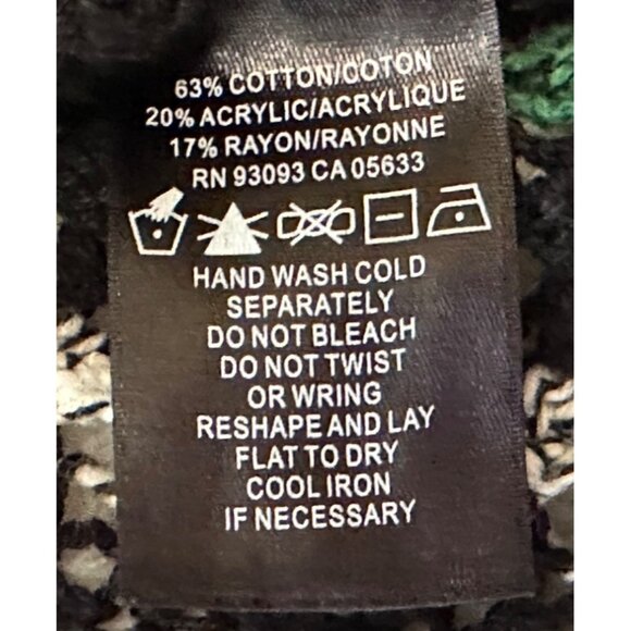 Women's Striped Wrap Stretch See-Through Sweater Cotton Blend Size M/32" Chest - Picture 5 of 12